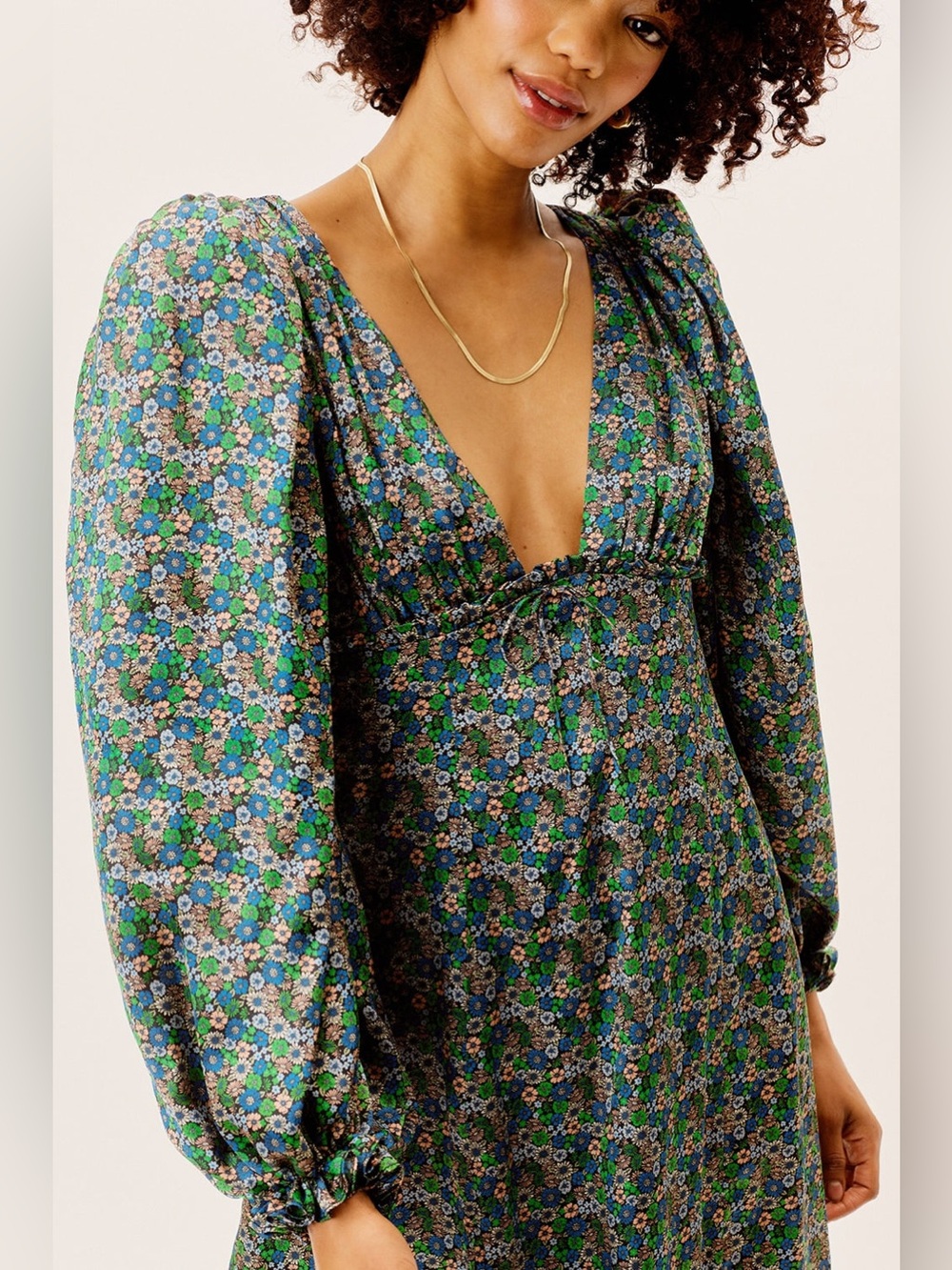 for Love and Lemons Alisa floral Midi Dress size small - Picture 2 of 16